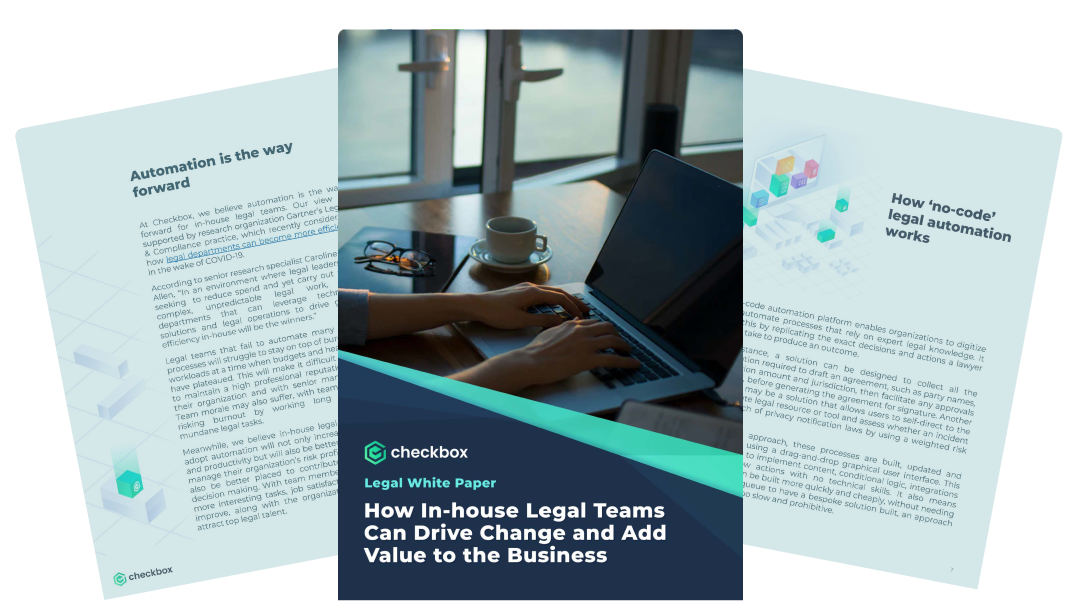 How Inhouse Legal Teams Can Add Value White Paper Checkbox